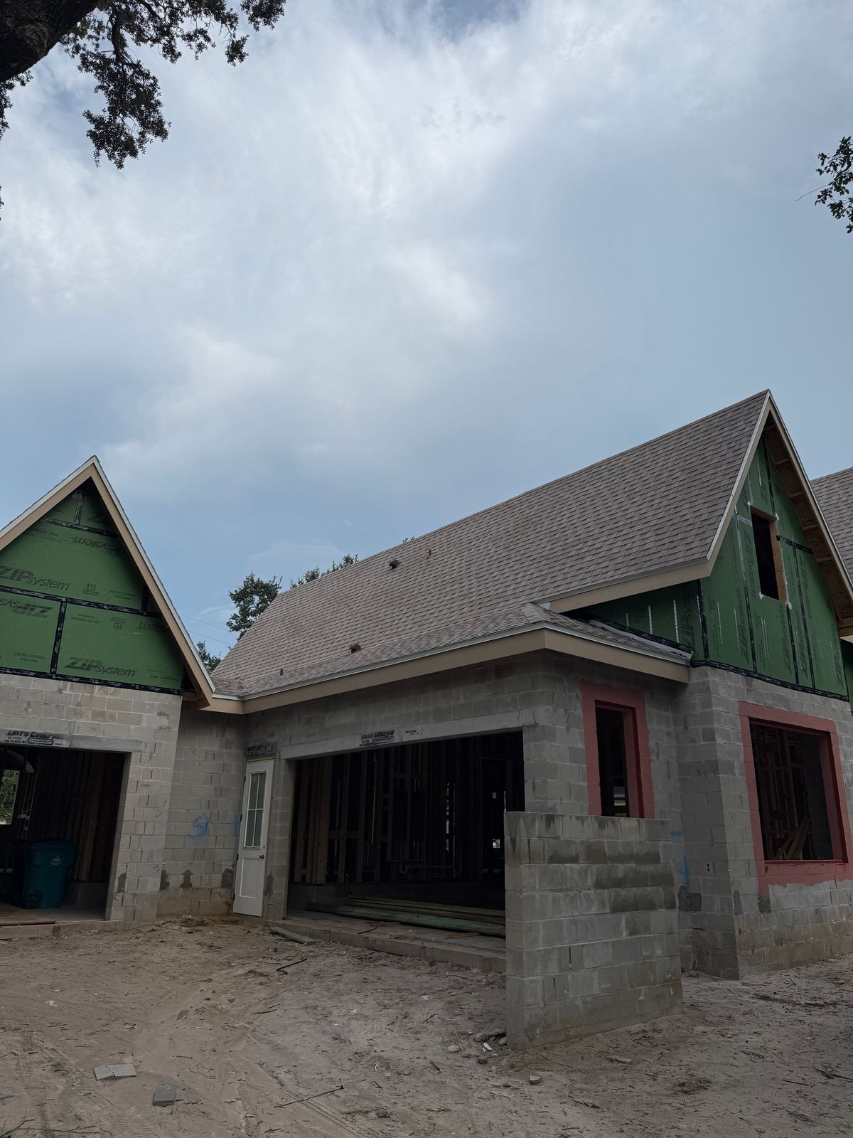 Steep Shingle Roof — New Construction